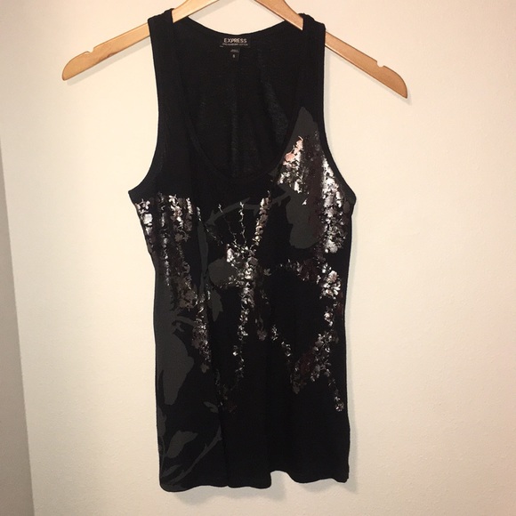 Express black beaded tank - Small - Picture 1 of 4